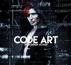 极品PS动作－科技代码(含高清视频教程)：Code Art Photoshop Action